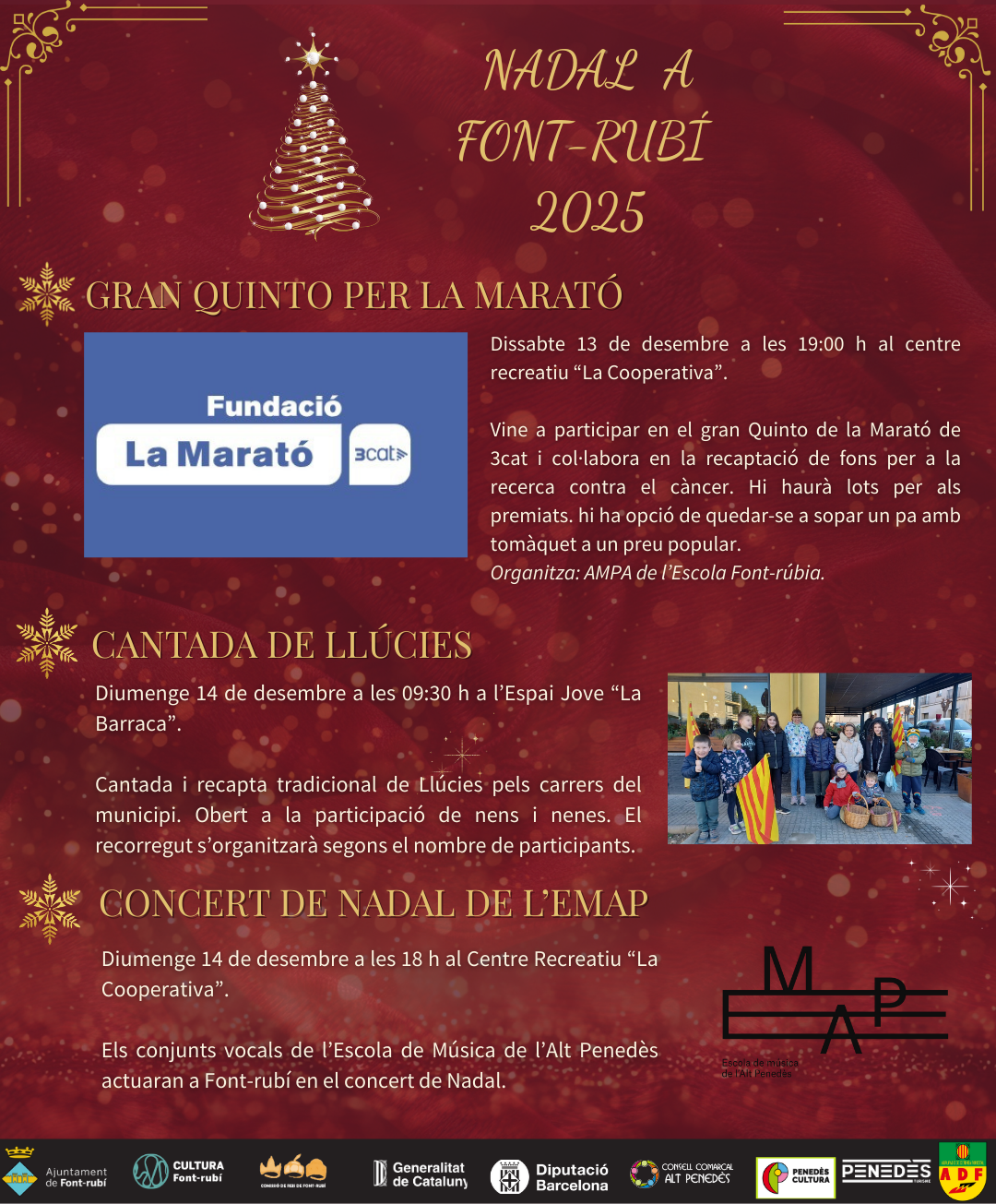 Nadal Font-rubí 2024 - Actes del 13 de desembre i 14 desembre