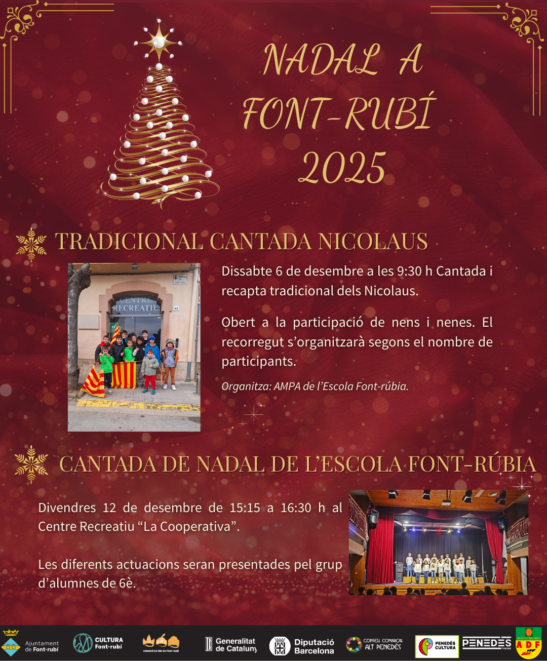 Nadal Font-rubí 2024 - Actes del 6 de desembre i 12 desembre