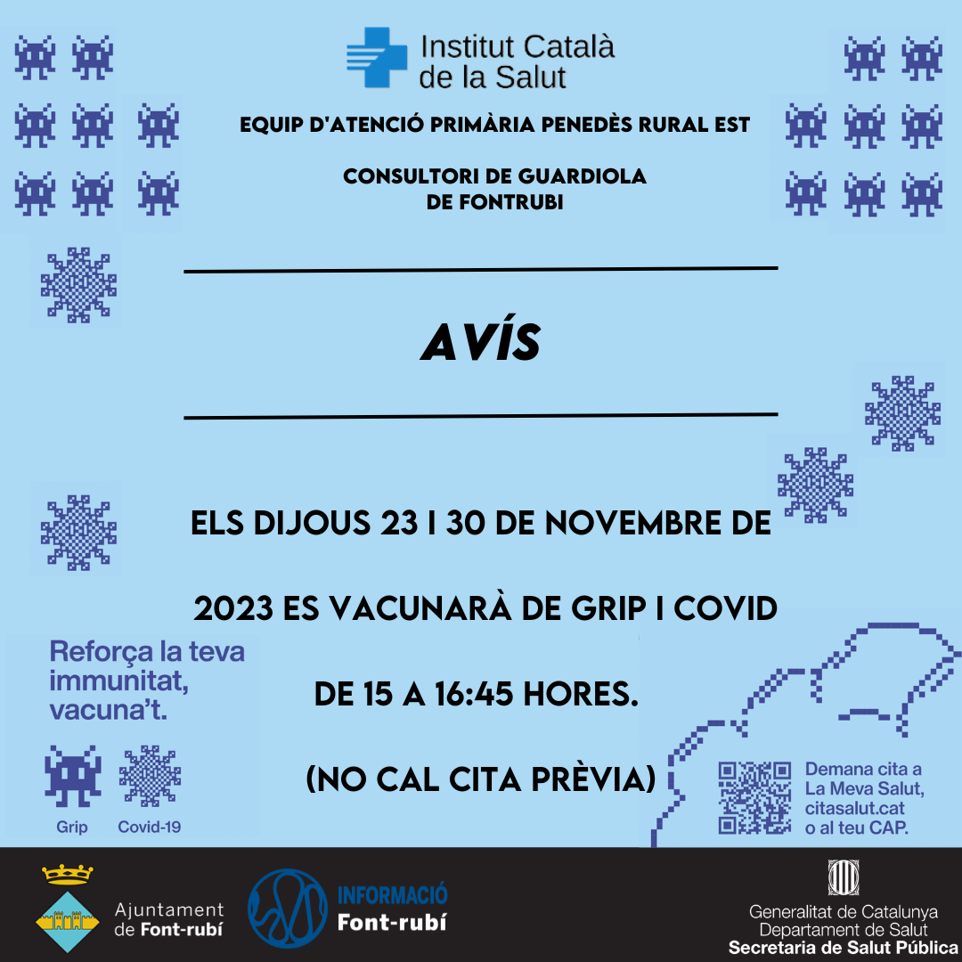Campanya de vacunació: Grip i Covid-19!