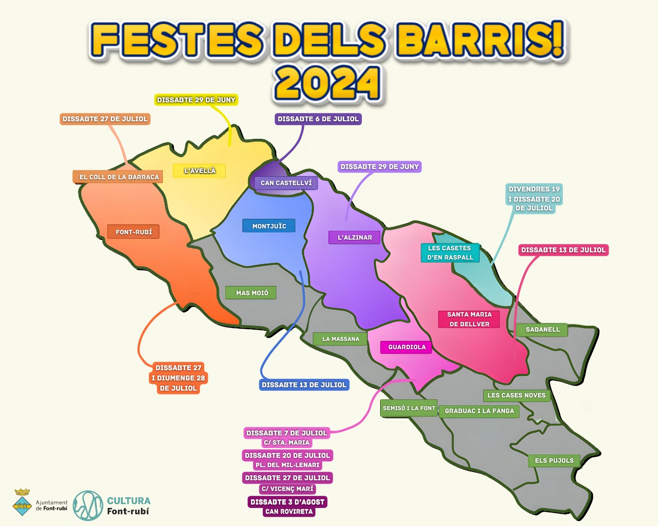 Viu les Festes dels Barris de Font-rubí!