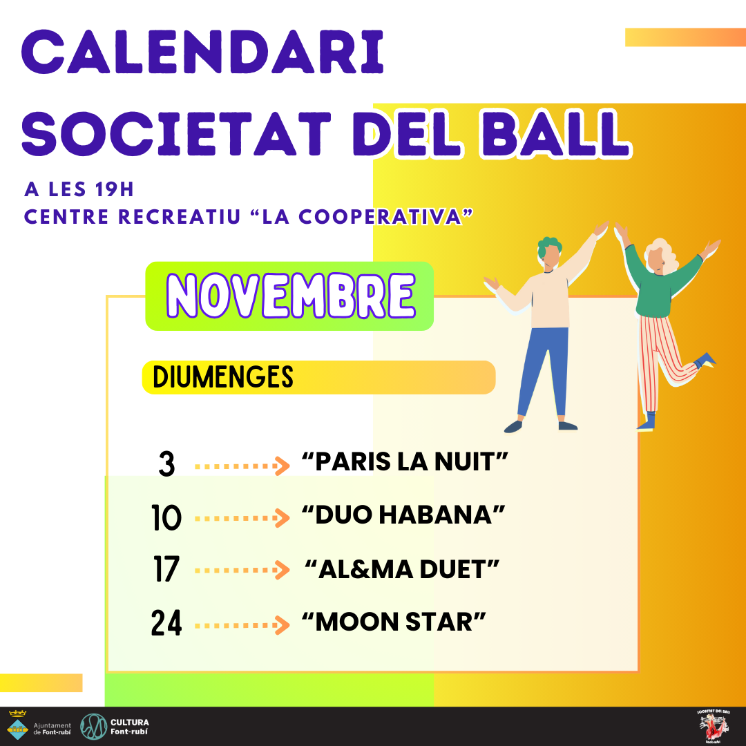 Calendari del novembre de la Societat del Ball de Font-rubí!