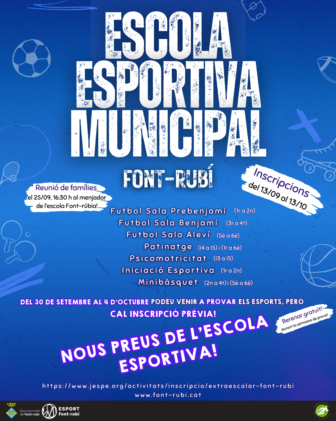 Escola Esportiva Municipal de Font-rubí! 