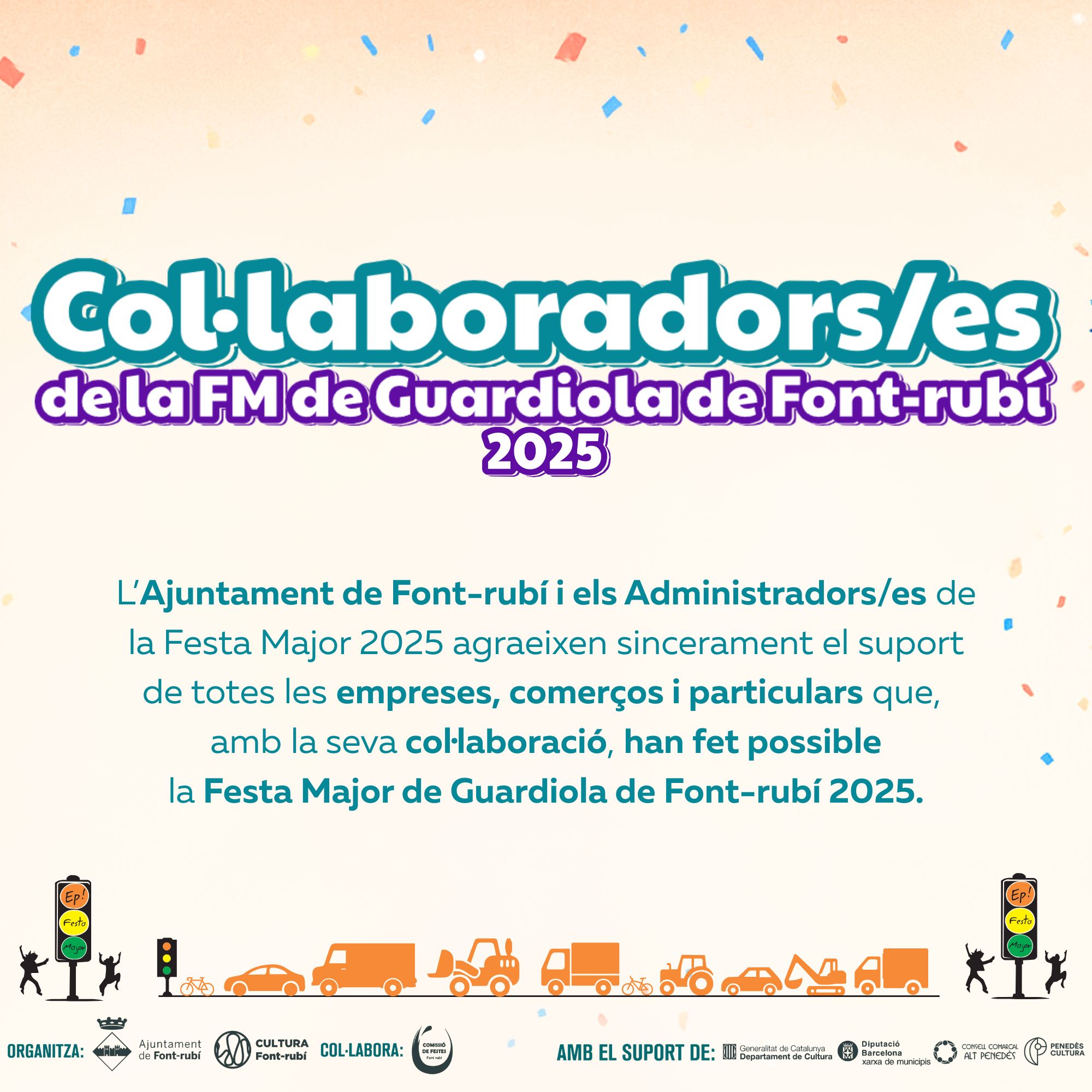 Col·laboradors/es de la Festa Major de Guardiola 2025