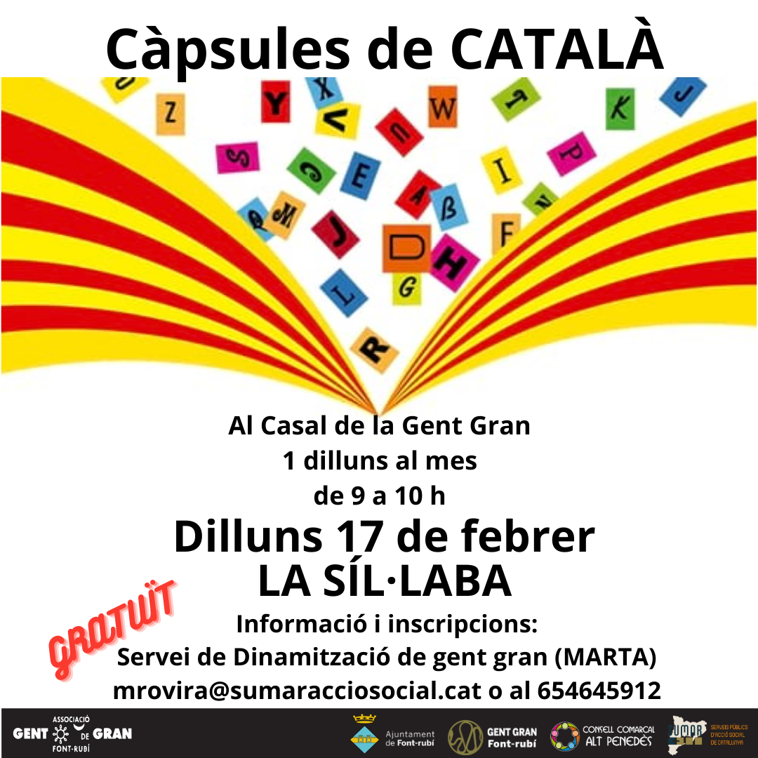 Càpsules de català al Casal de la Gent Gran! 