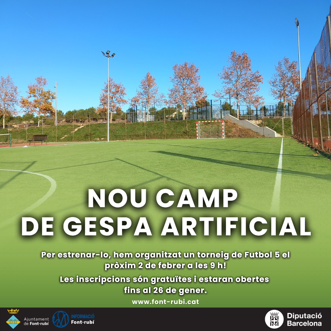 Nou camp de gespa artificial a Guardiola de Font-rubí! 