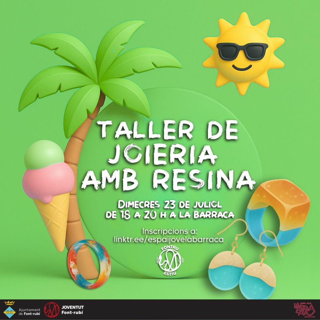 Taller de joieria amb resina - FontRu Estiu 2025