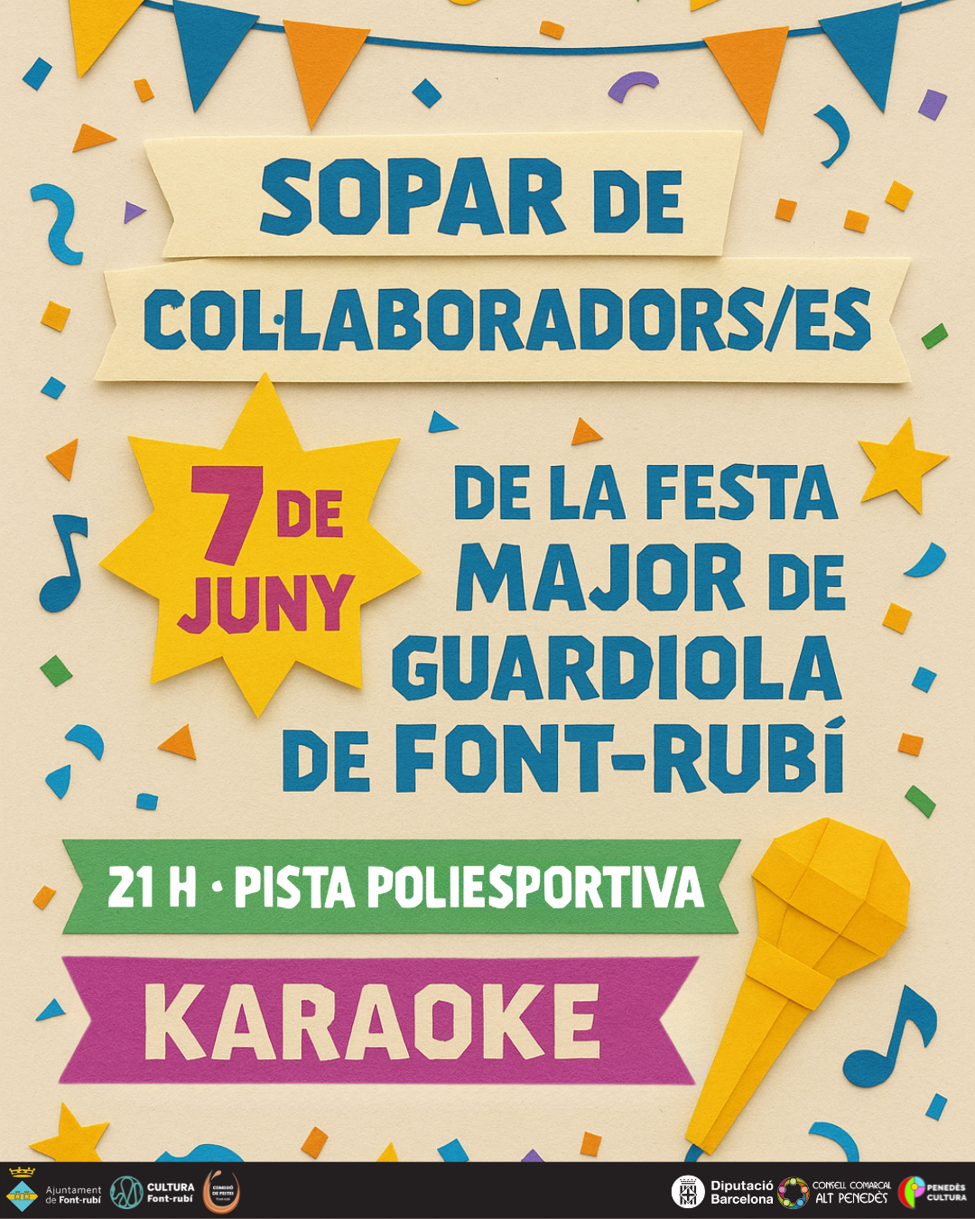 Sopar de col·laboradors/es de la Festa Major de Guardiola de Font-rubí