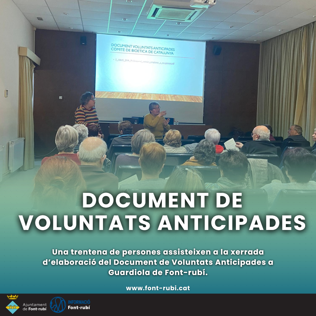 Xerrada sobre el Document de Voluntats Anticipades