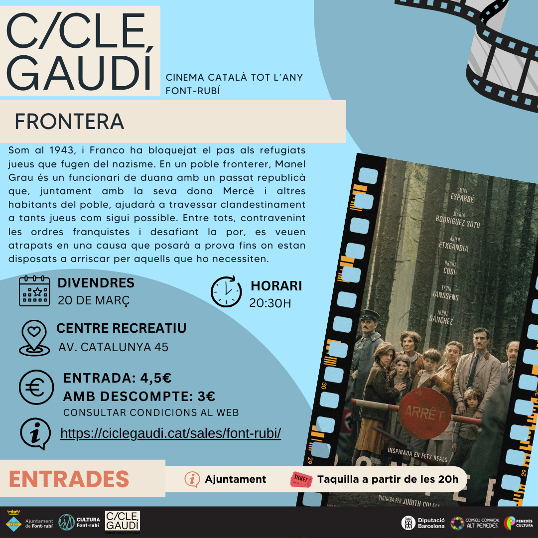 Cicle Gaud&iacute; del mar&ccedil; a Font-rub&iacute;: Frontera